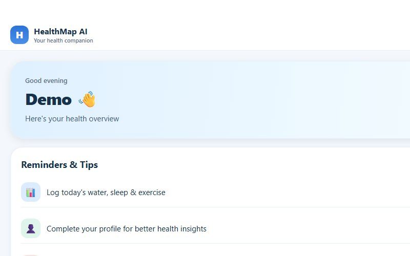 HealthMap AI (ShaktiCycle) — Mobile App live preview