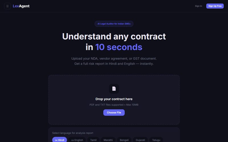 LexAgent — AI Legal Auditor for SMEs live preview